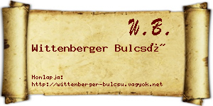 Wittenberger Bulcsú névjegykártya